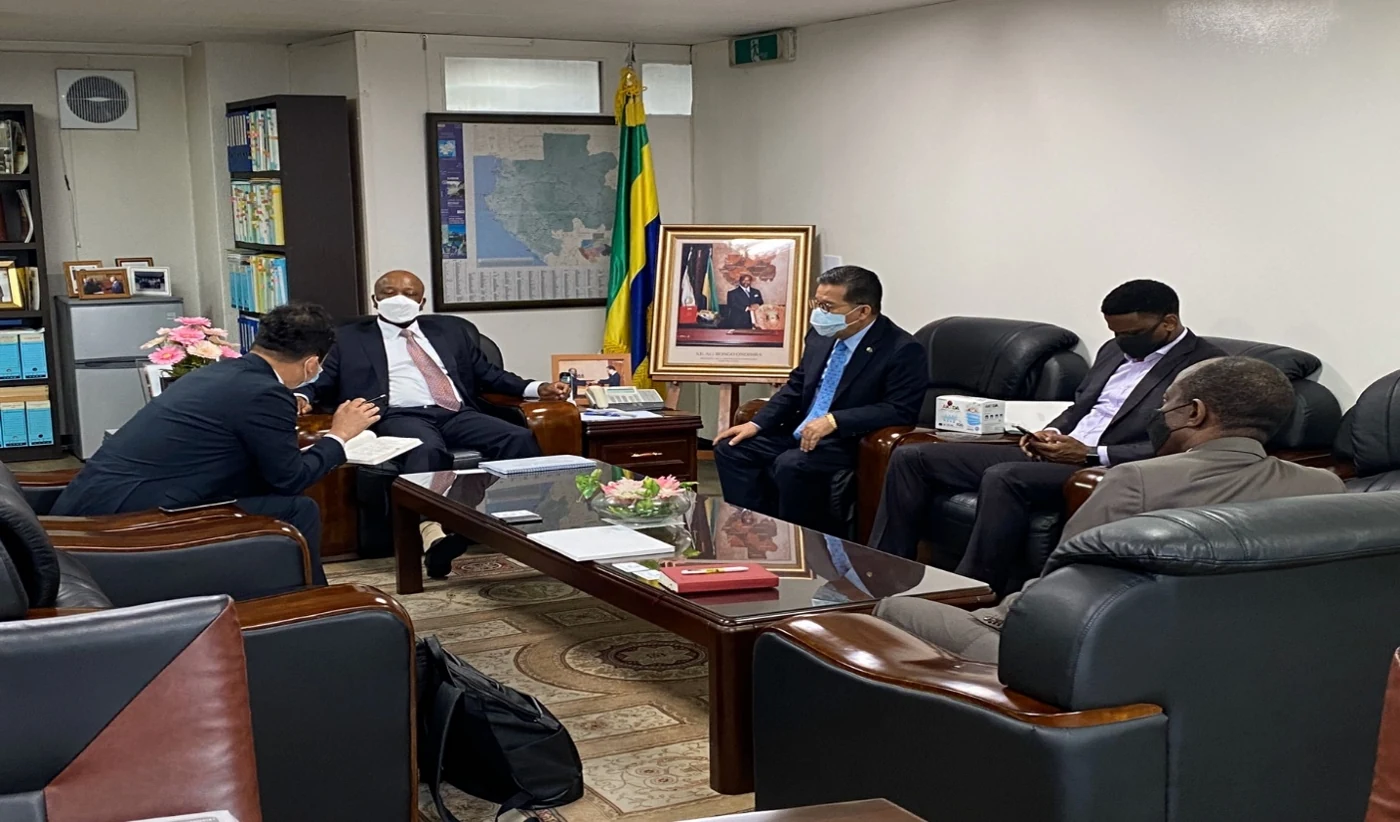 Health-sector engagement with diagnostic-kit and embassy representatives during the COVID-19 period.